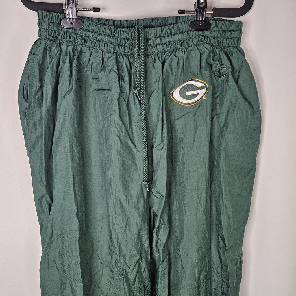 VTG 1994 Men's Champion Green Bay Packers Nylon Windbreaker Track Pants XL FLAW