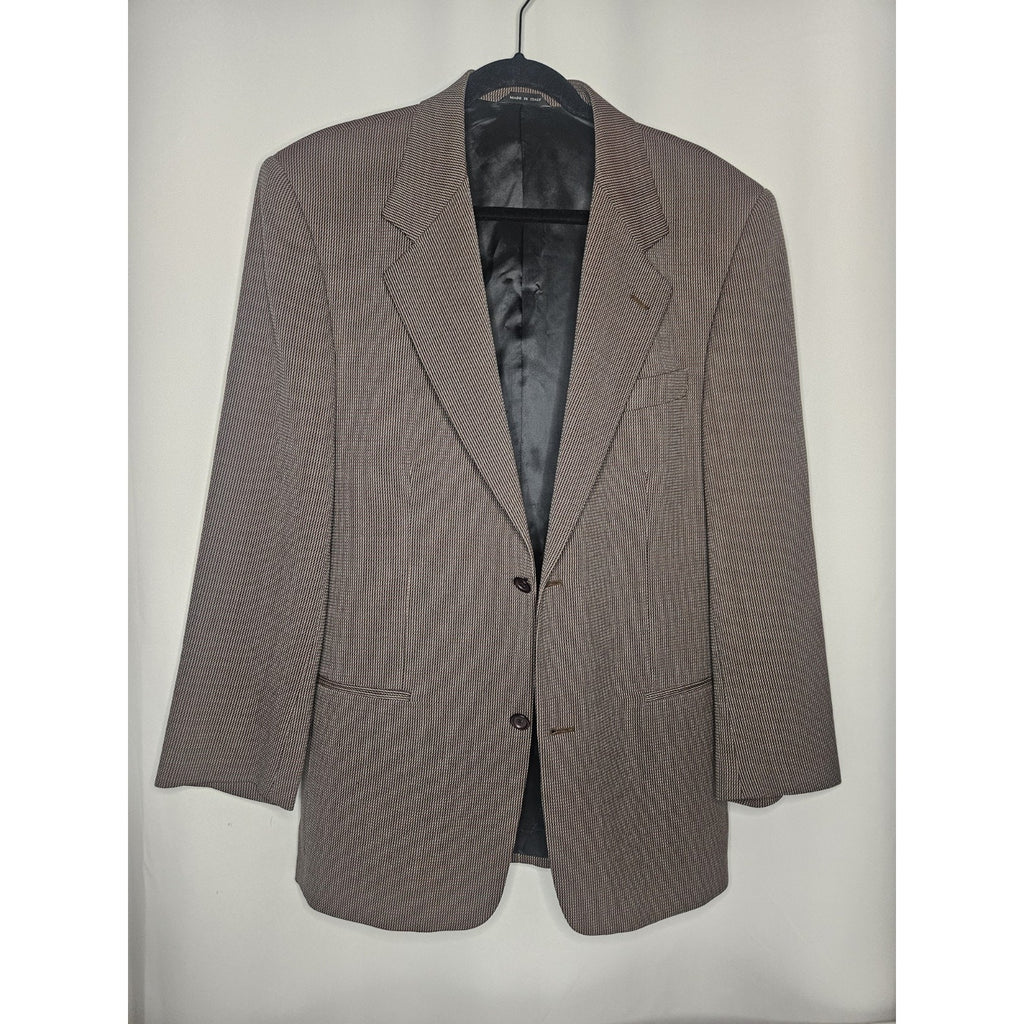 Dei Giovani Men's Suit Jacket Blazer Sport Coat Houndstooth Large