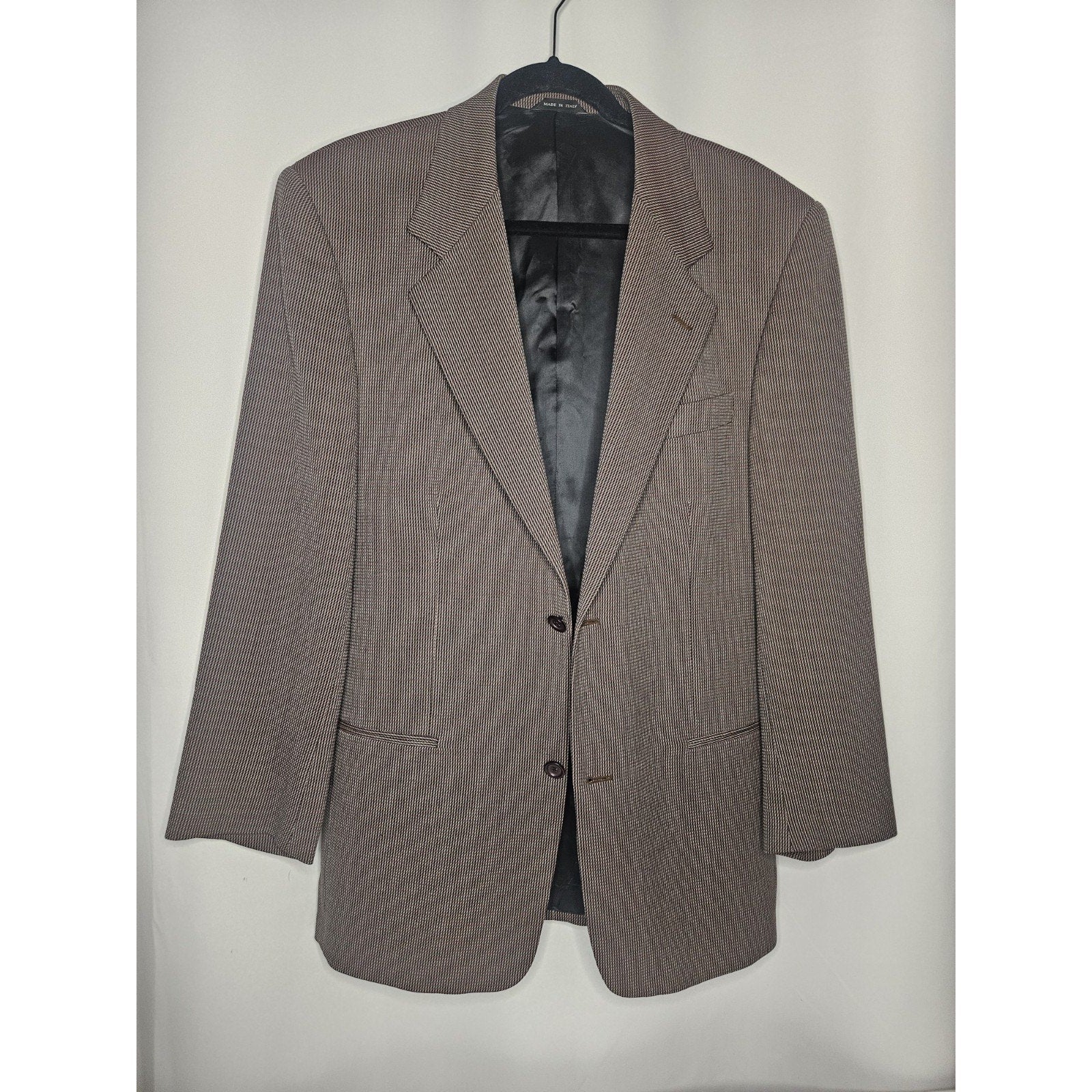 Dei Giovani Men's Suit Jacket Blazer Sport Coat Houndstooth Large