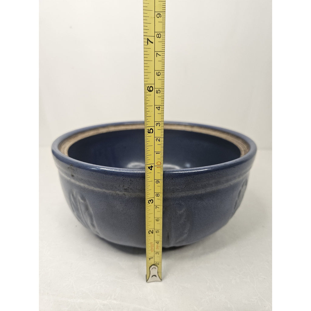 Monmouth Western Stoneware Blue Chain Crock WO Lid Flower Pot Decorative Bowl