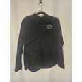Harley Davidson Black Embroidered Long Sleeve Button Down Med Shirt Logo