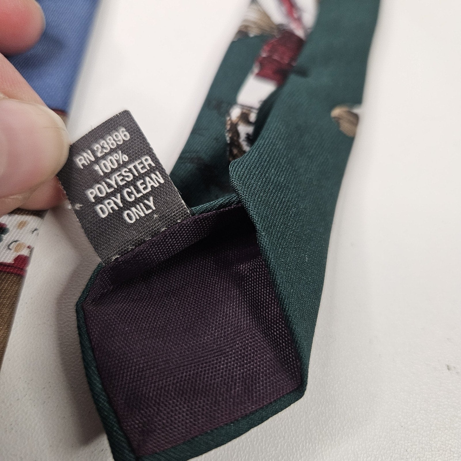 Vintage American Sports Necktie Football Players Vintage Novelty Tie Blue Green