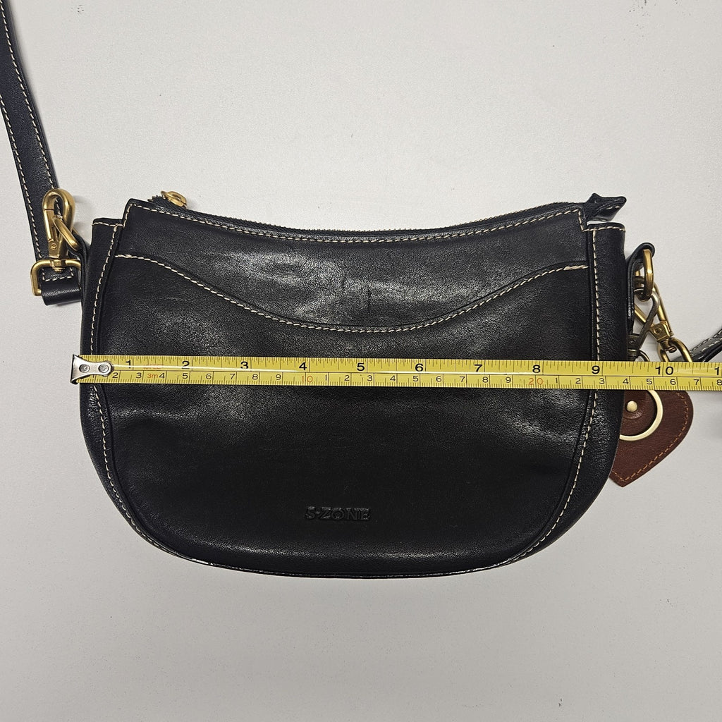 S-ZONE Small Leather Crossbody Bags for Women Cute Purses with RFID Black