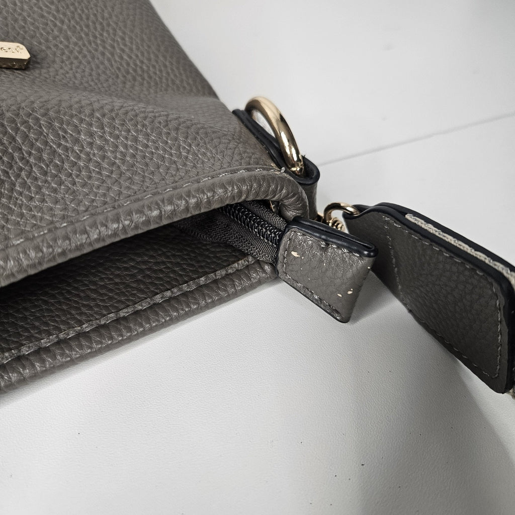 Montana West Pebbled Gray Faux Leather Shoulder Bag Hobo Bag Purse