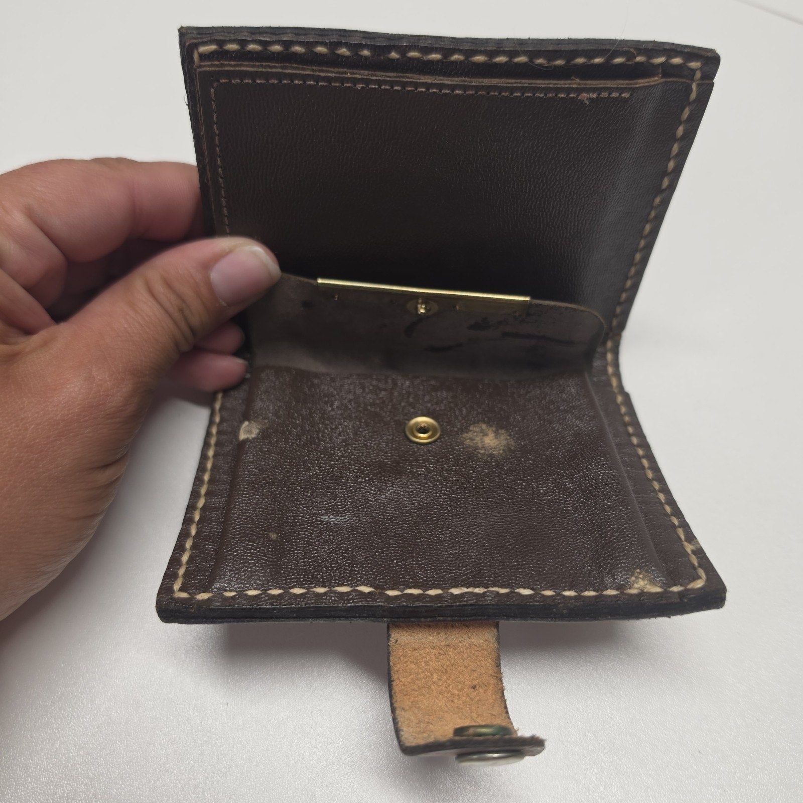 Hand Tooled Full Grain Leather Men’s Wallet Bifold Handmade Western Floral