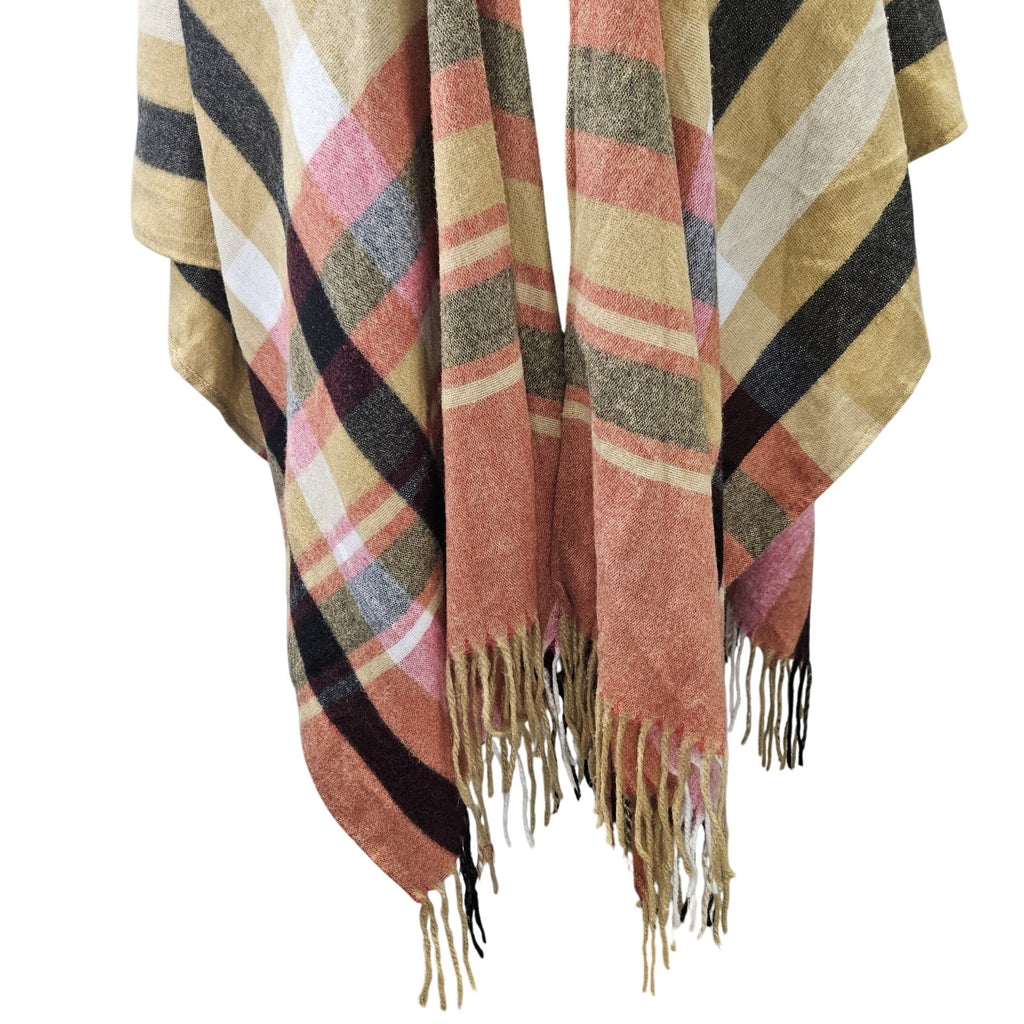 WOOLRICH Justine Cozy Blanket Wrap/Shawl Cape One Size Boho Chic Festival