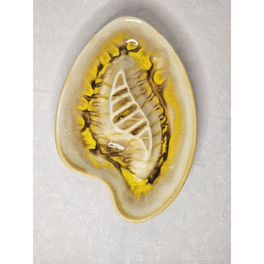 Mid Century Ceramic Ashtray Maddux Of California Handcrafted Art Pottery Yellow