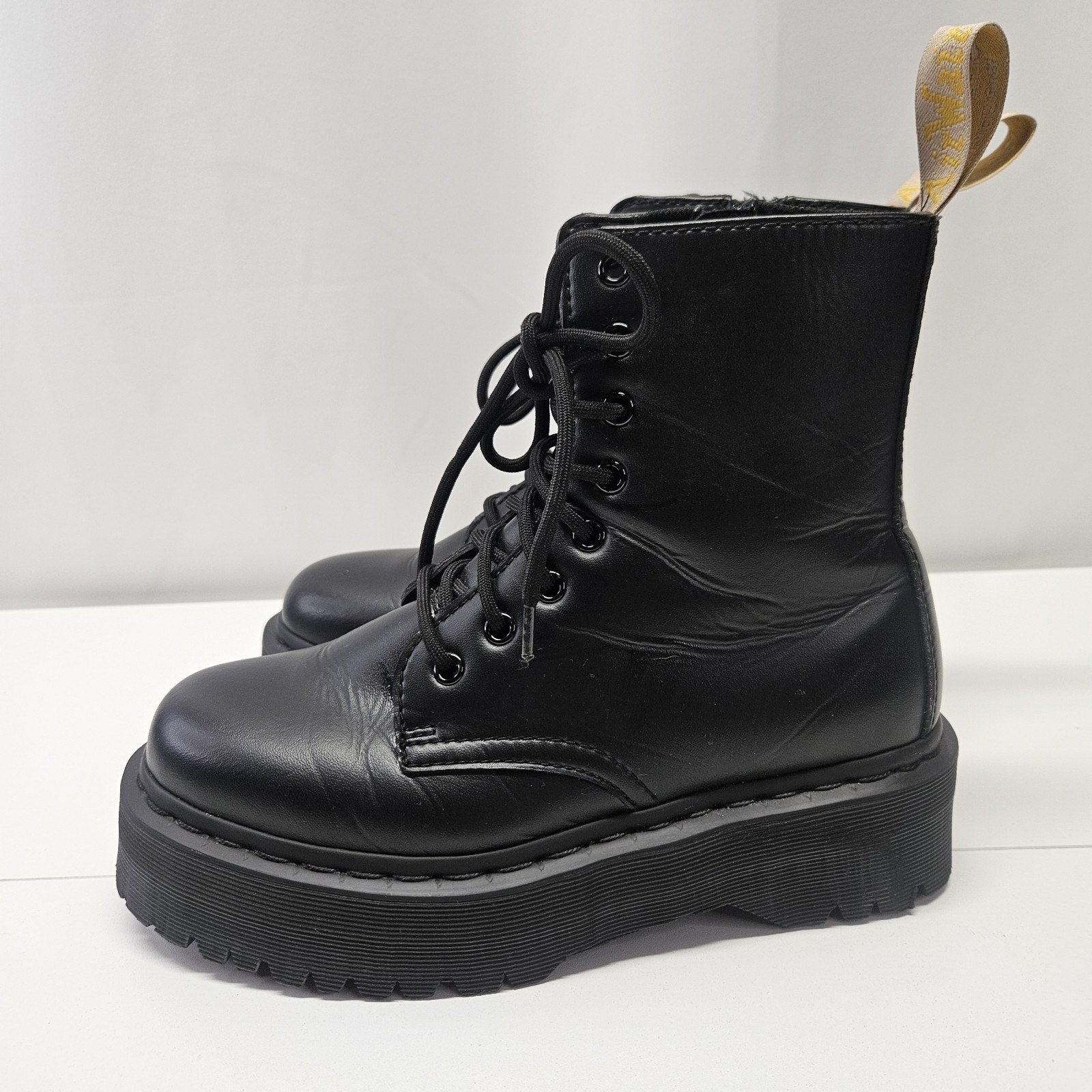 Dr. Martens V Jadon II Mono Platform Black Vegan Unisex Boot Mns 7 Womns 8