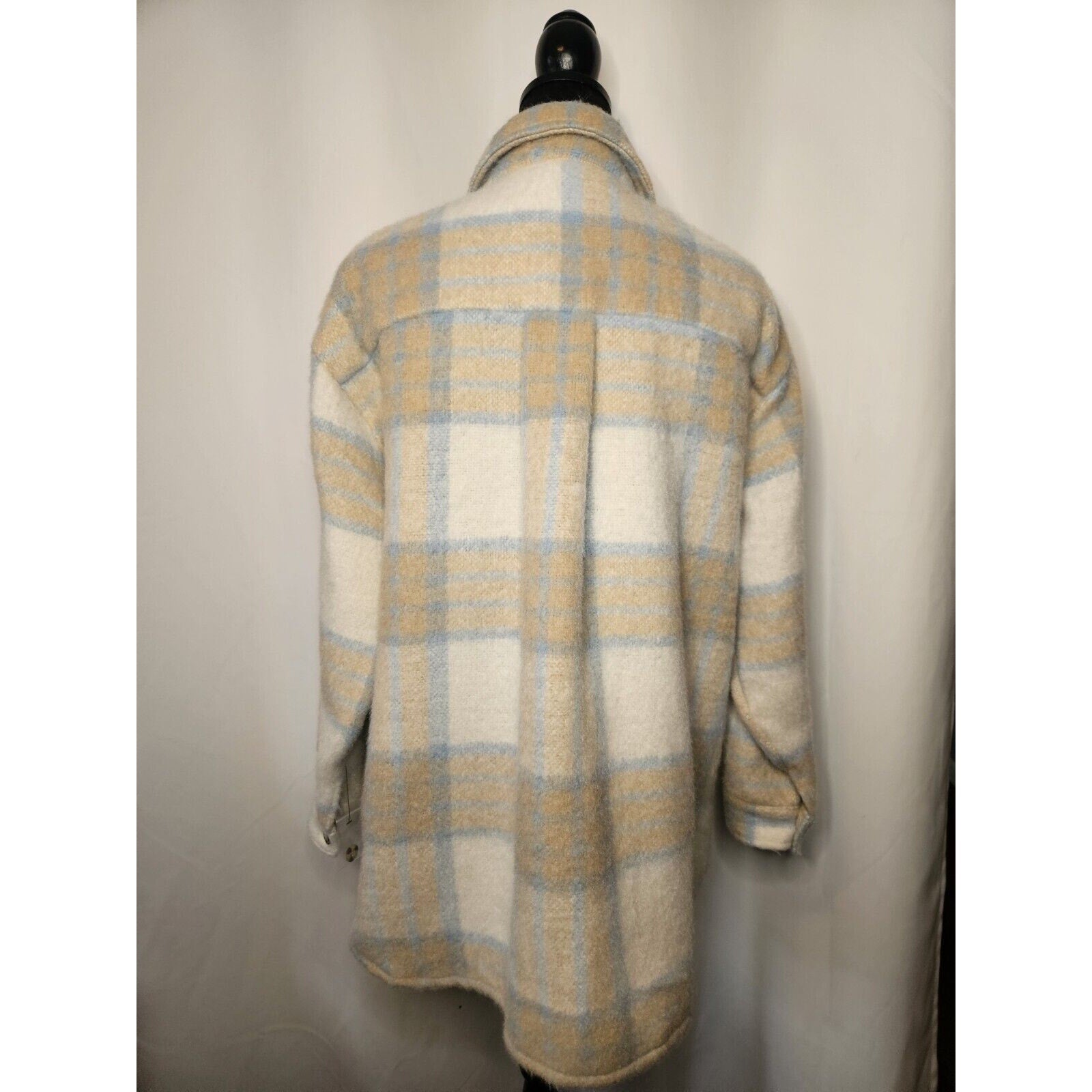 NWT Grace & Karma Women's Size L Shacket Plaid Button Down Pockets Shirt/Jacket