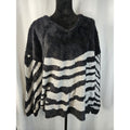 Vince Camuto Sweater Zebra Print Knit Long Sleeve Winter Top XXL 2X