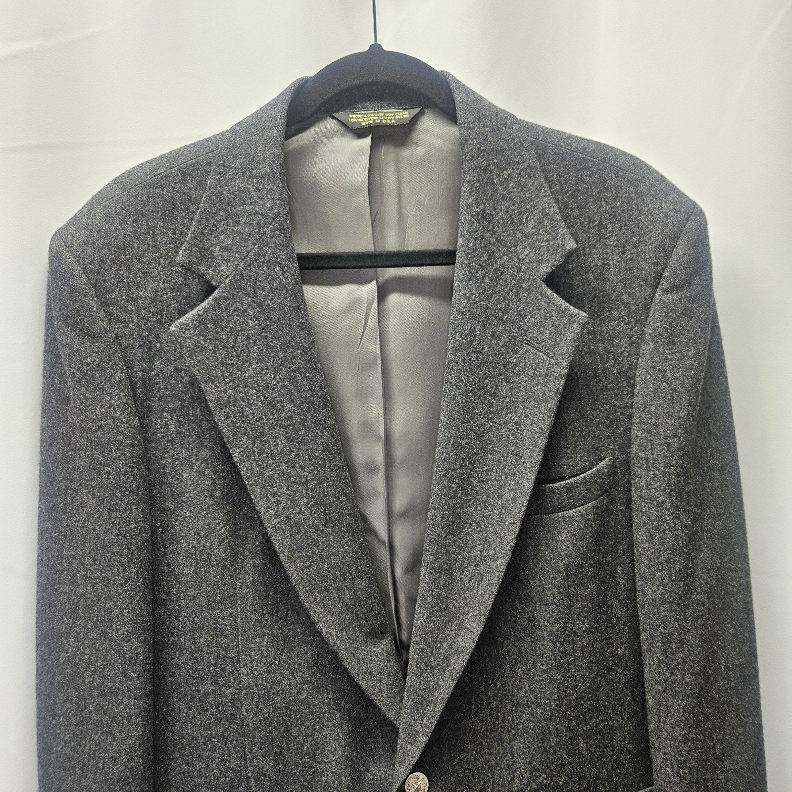 100% Pure Wool Jacket Blazer Coat USA Made VTG By BROOKE & DEANE 40R