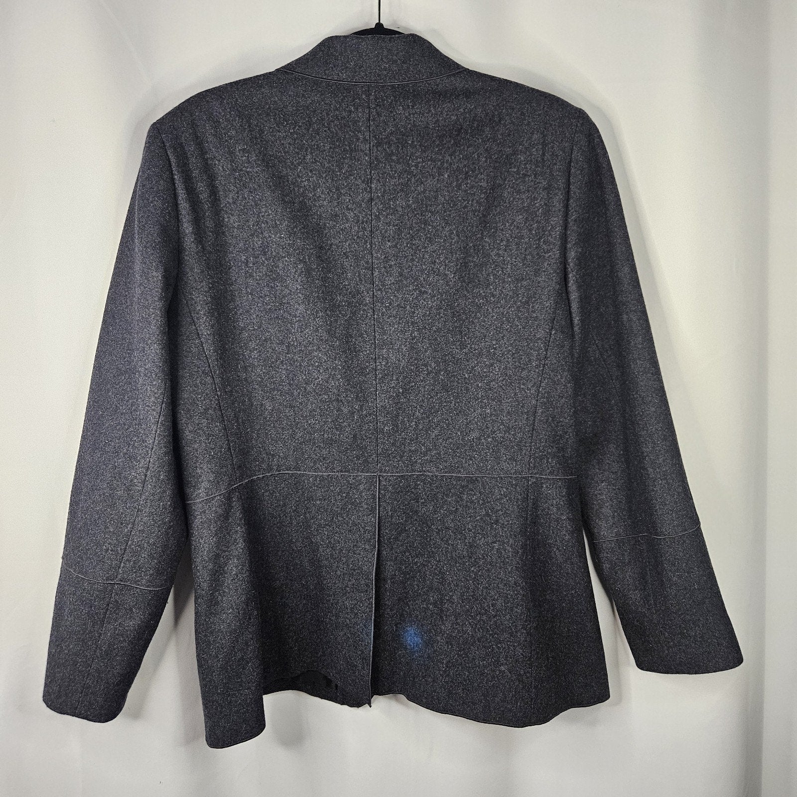 Vintage Harve Benard Wool Blend Suit Jacket Coat Blazer Gray Button Womens 16