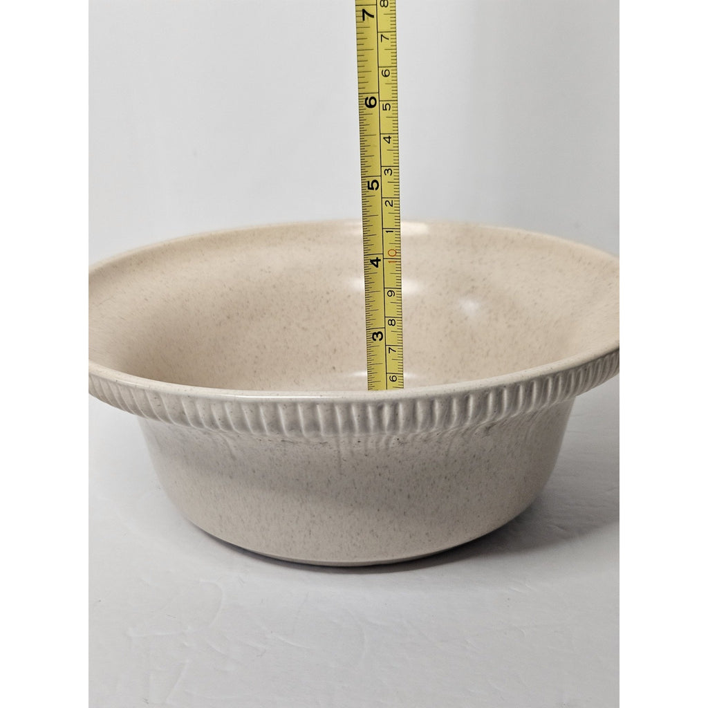 Vintage McCoy Pottery Tan Speckled Serving Bowl #593 Made in USA Cali Original