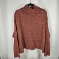 Cowl Neck Oversized Crop Sweater Kori Size M/L Scarlet Flame, Burnt Orange