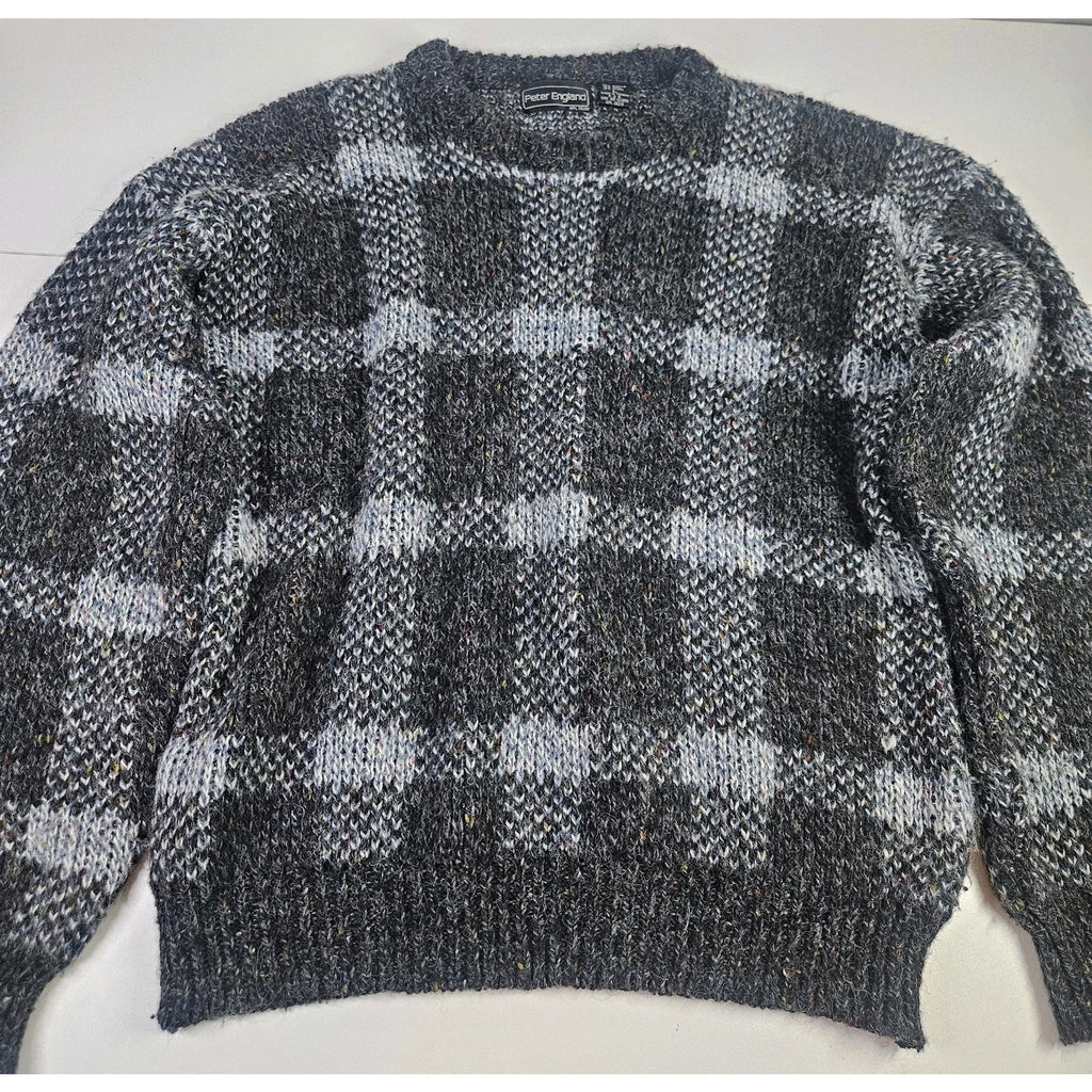 Vtg 80s Acrylic Wool Blend Chunky Knit Pullover Sweater Large Gorpcore Fisherman