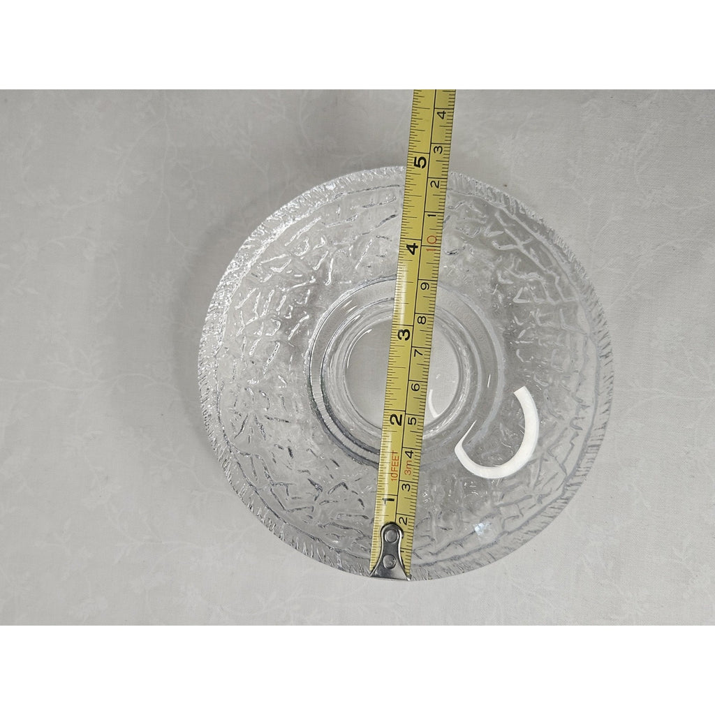Vintage ORREFORS 5" Clear Candle Holder Glass Discus Votive Lars Hellsten Sweden