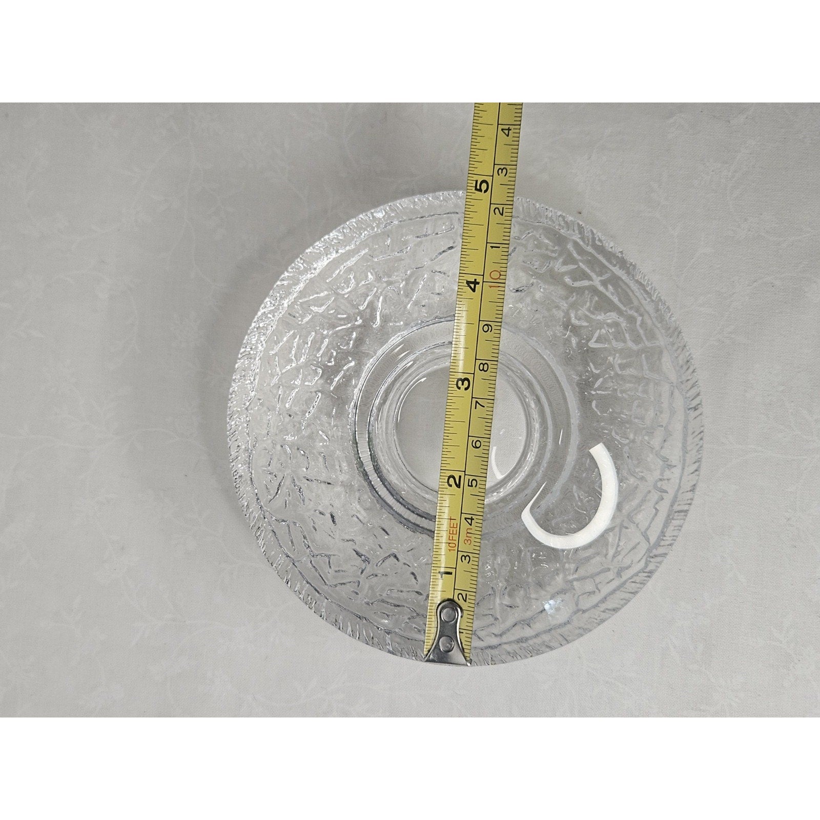 Vintage ORREFORS 5" Clear Candle Holder Glass Discus Votive Lars Hellsten Sweden