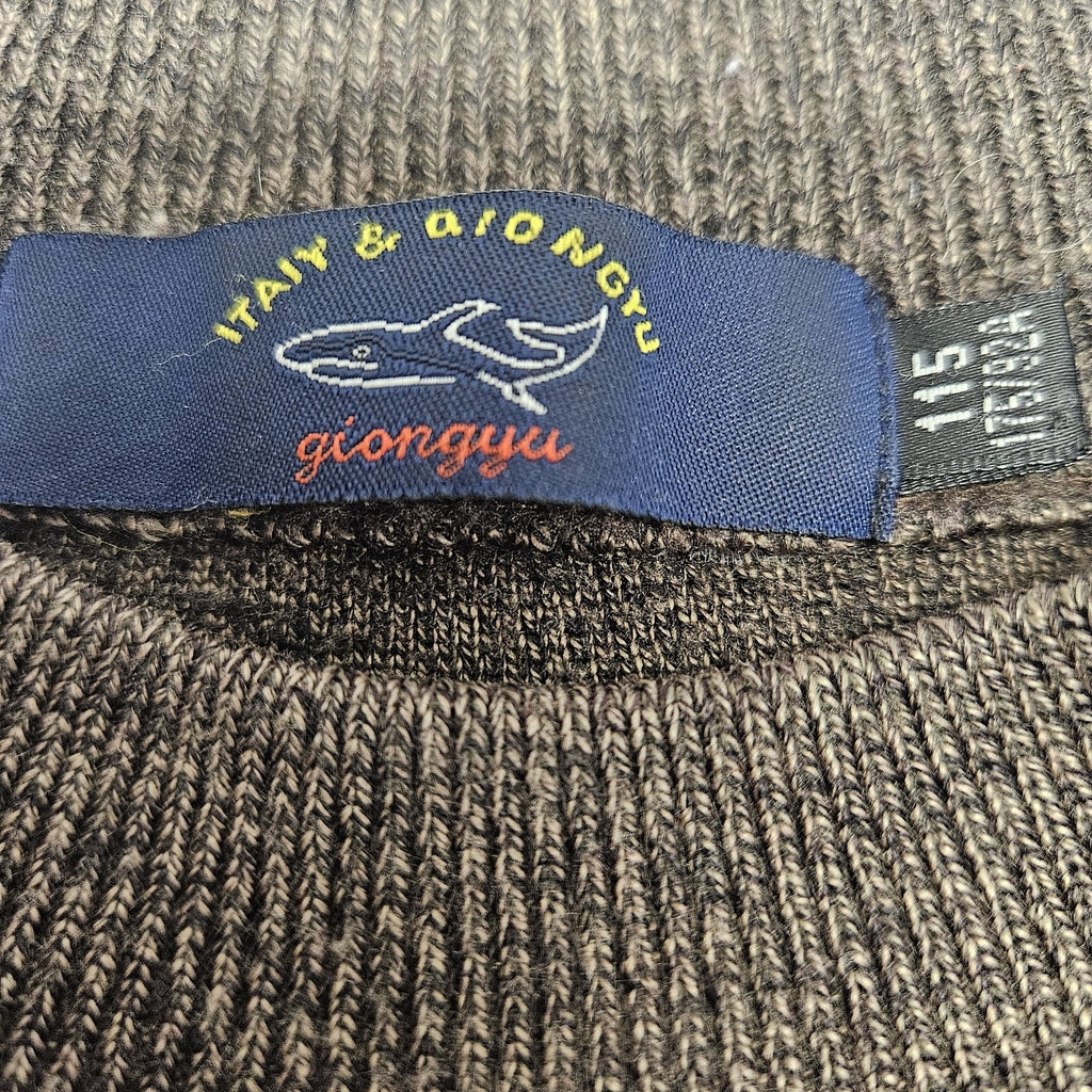 Men’s Paul Shark Wool Sweater Pullover Made in Italy Sz Large Fisherman Classic