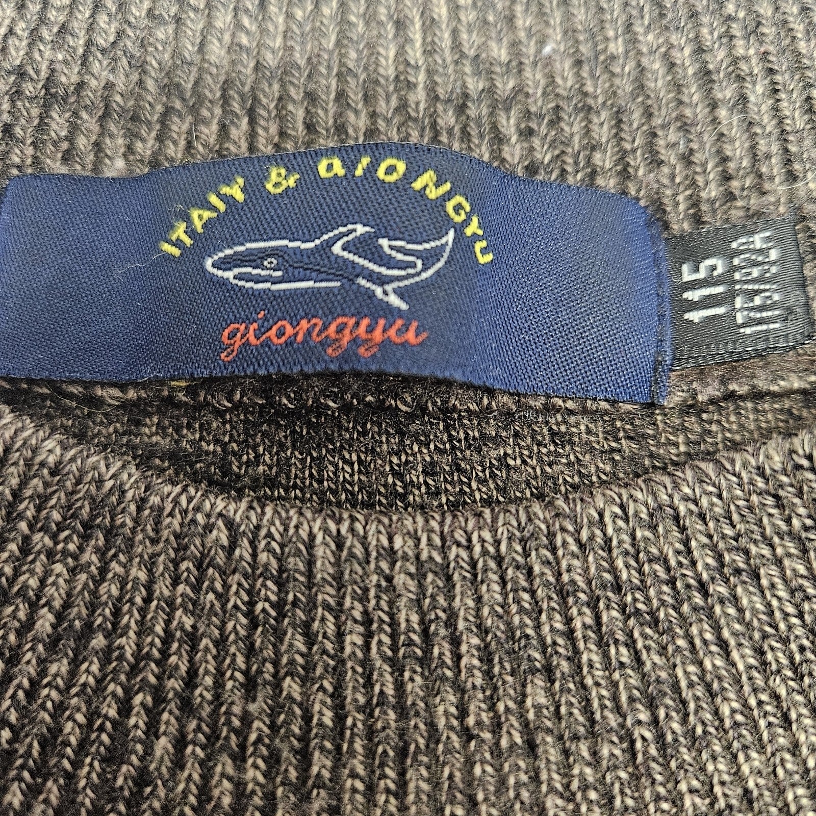 Men’s Paul Shark Wool Sweater Pullover Made in Italy Sz Large Fisherman Classic