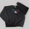 Vintage Christmas Holiday Sweatshirt Adult Large Snowman Winter Black Crewneck