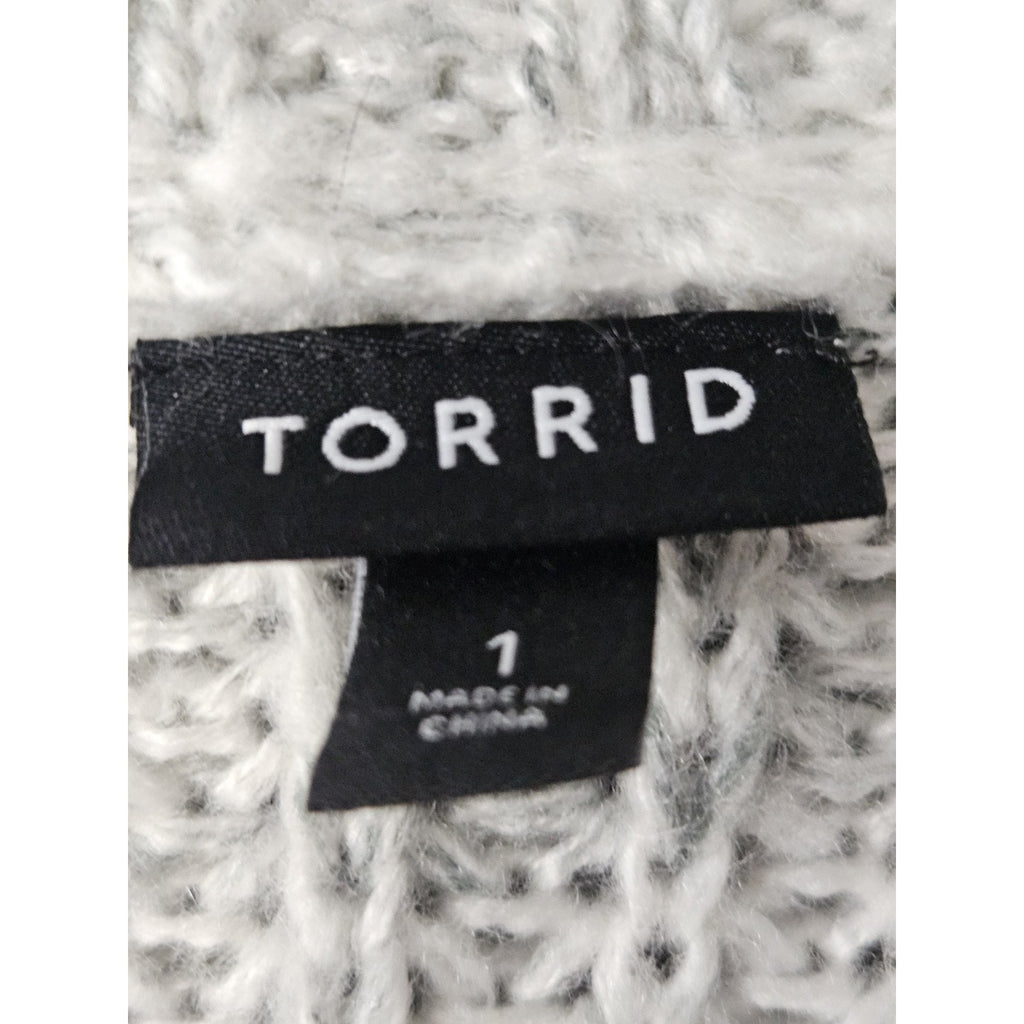 Torrid Dropped Shoulder Long Sleeve Cocoon Cardigan Gray Size 1 1X 18-20 #B01647