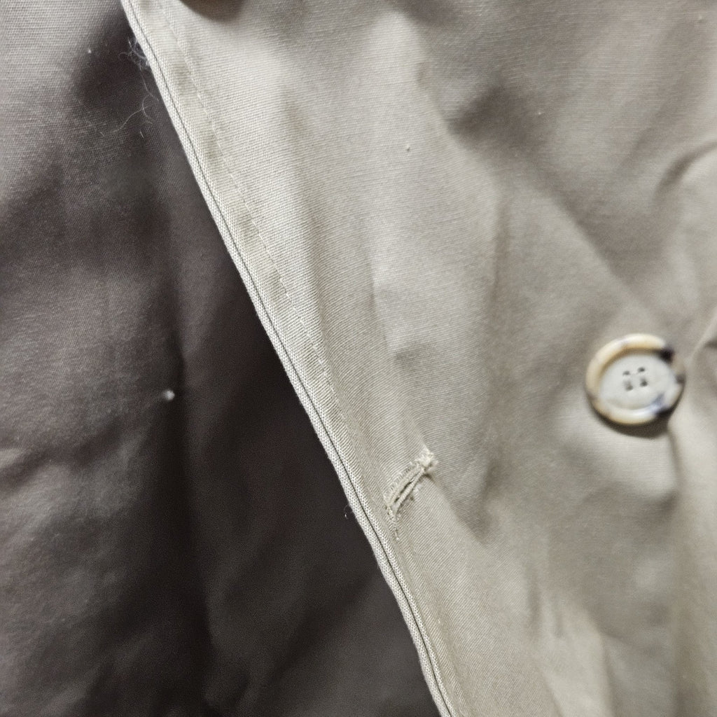 Vtg Woodmere Men Size 44 Beige Long Sleeve Removable Lined Belted Trench Coat