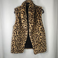 Coco + Carmen Luxe Faux Fur Vest Open Front Hook Closure Soft Size S/M