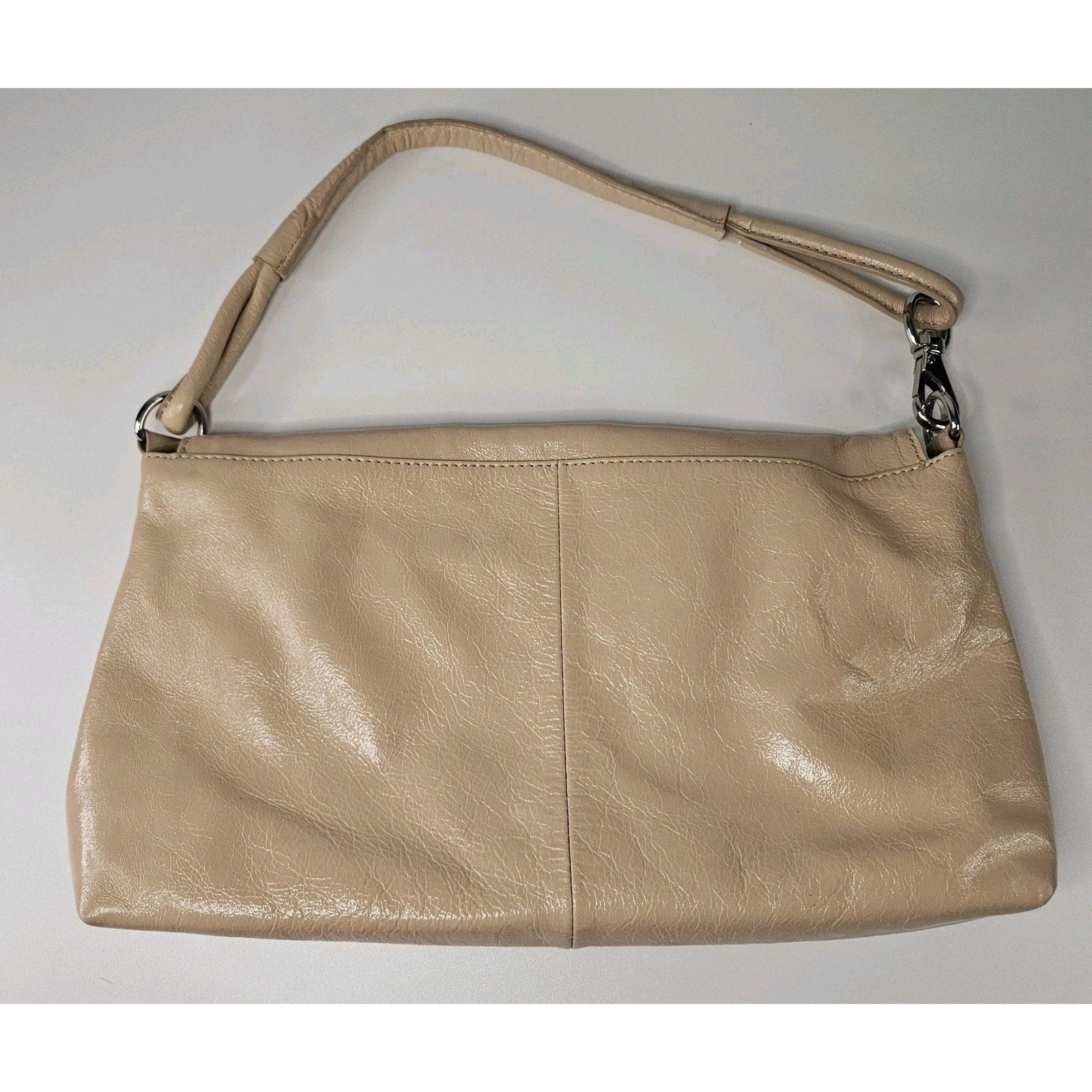 Patent Leather Handbag DONALD J PLINER Nude Mini Shoulder Bag Flap Over Purse