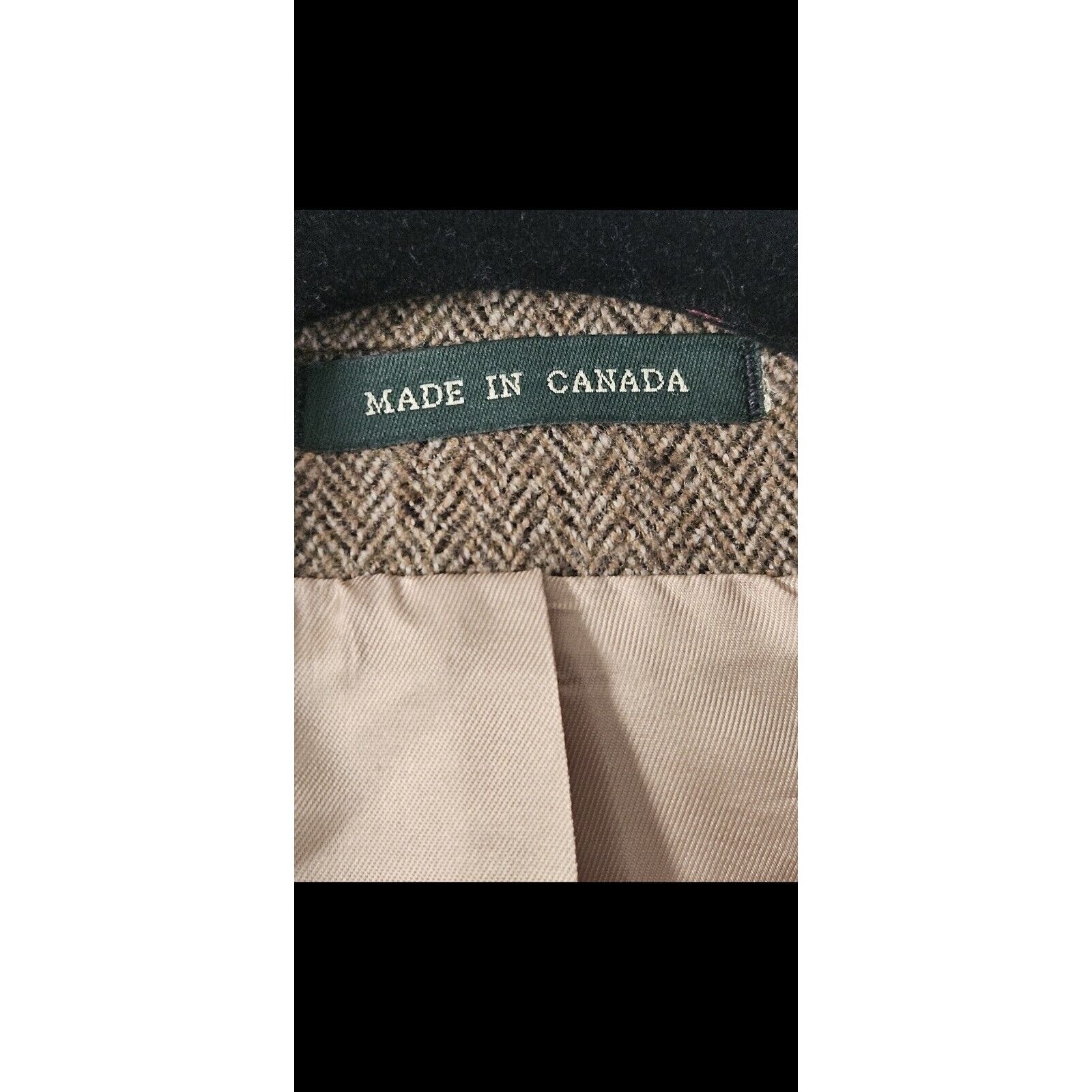 Vintage 90s Marshall Fields Tan Silk & 100% Wool Blazer Suit Jacket 3XL 48L