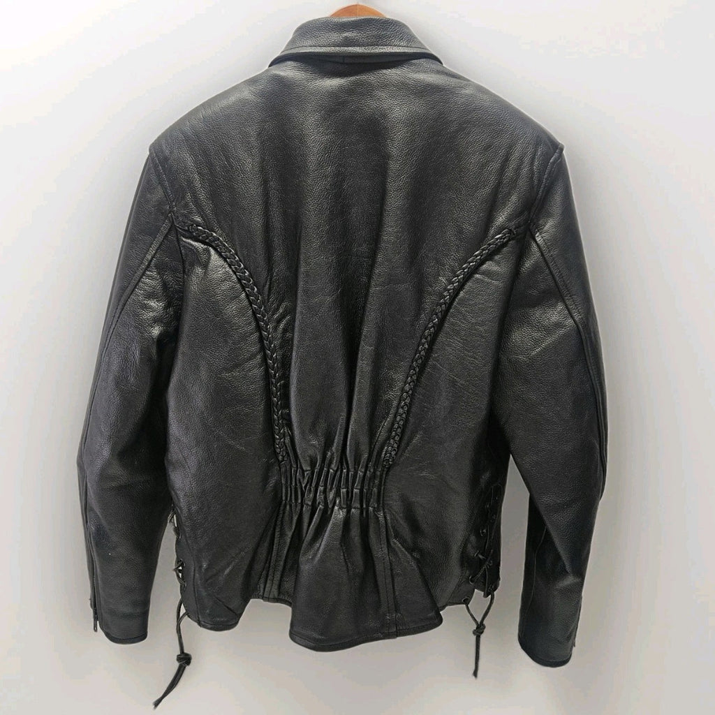Vintage Leather King Thinsulate Leather Biker Jacket Womens Sz Large Motorcycle