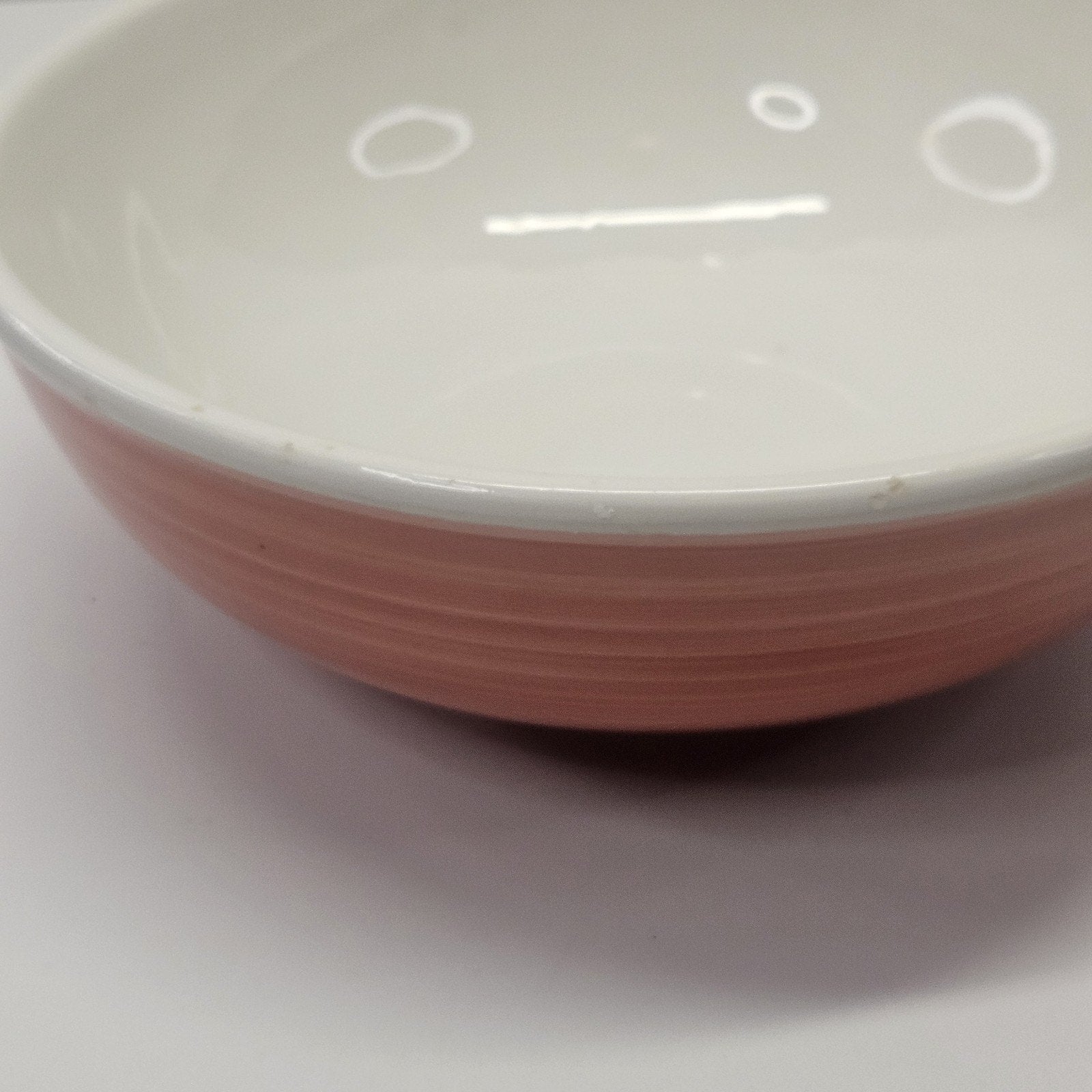Vintage Italian Furio 12" Pink Ceramic Serving Bowl Decorative Cottage Country