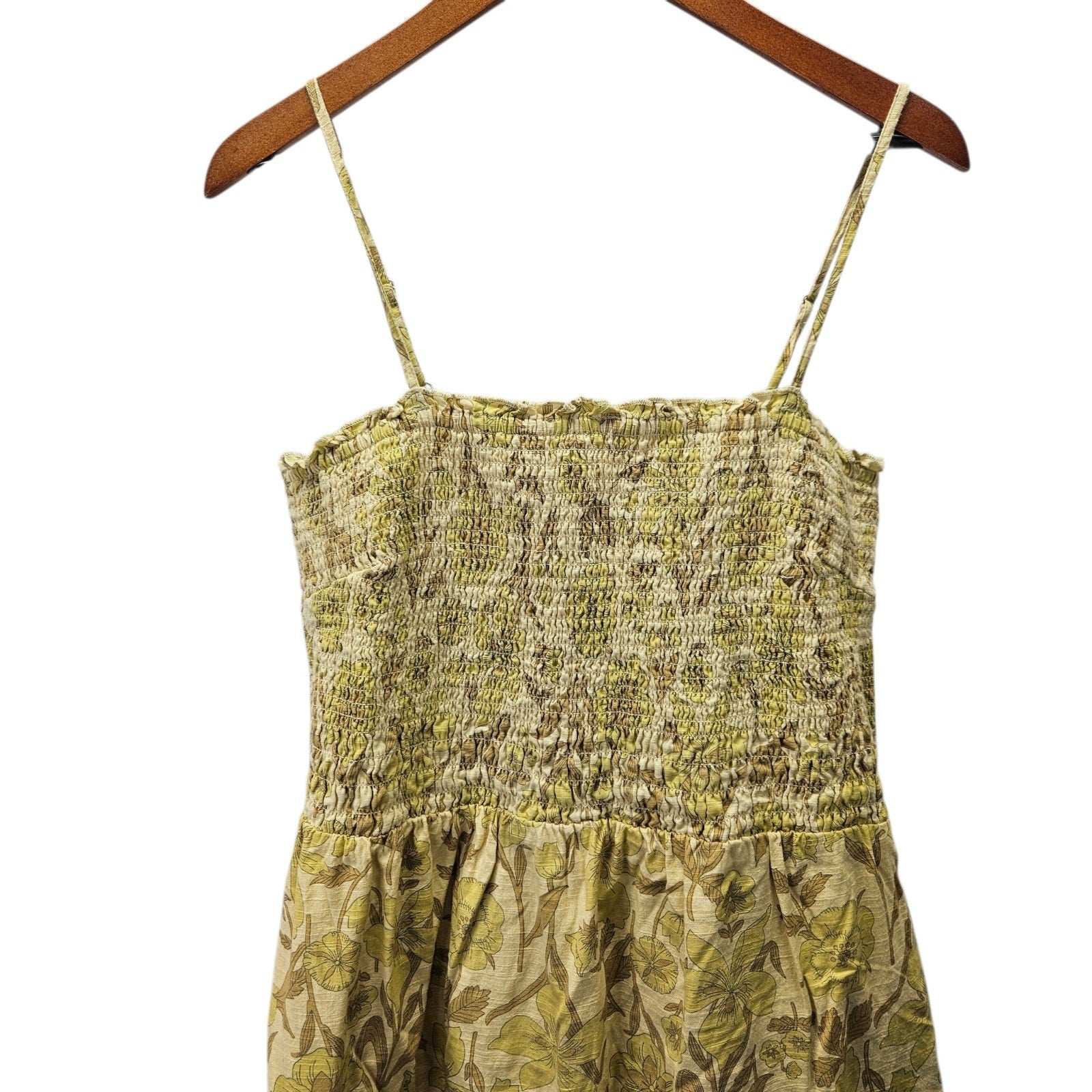 Chelsea & Theodore Maxi Sun Dress XL Micro Floral Prairie Tiered Boho Beach