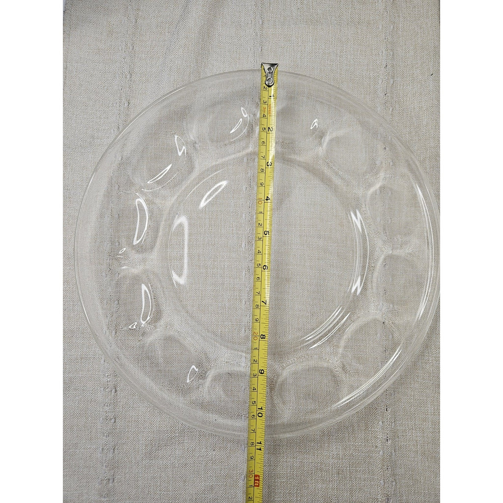 Vintage Pyrex Originals Clear Glass Platter Dinner Plate 11” Thumbprint