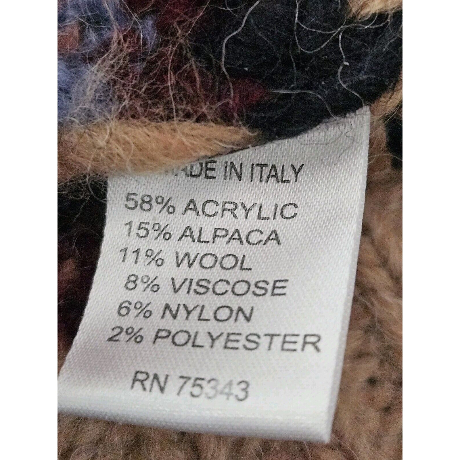Anthropologie Elsamanda Sm Chunky Stripe Knit Alpaca Wool Blend Sweater Italy B4