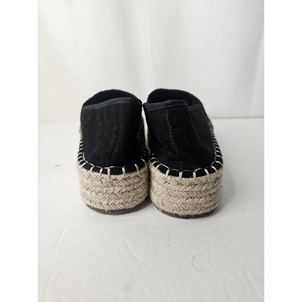 ASOS DESIGN Julee Flatform Espadrilles BLACK Women Size 8 Platform Sandals