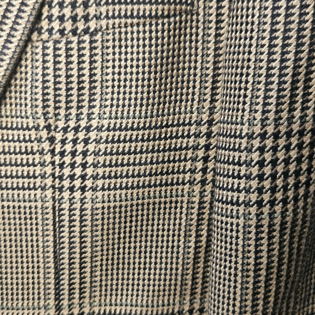 Hunting Horn Houndstooth Wool Blend Blazer Sports Coat Mens 40R Suit Jacket