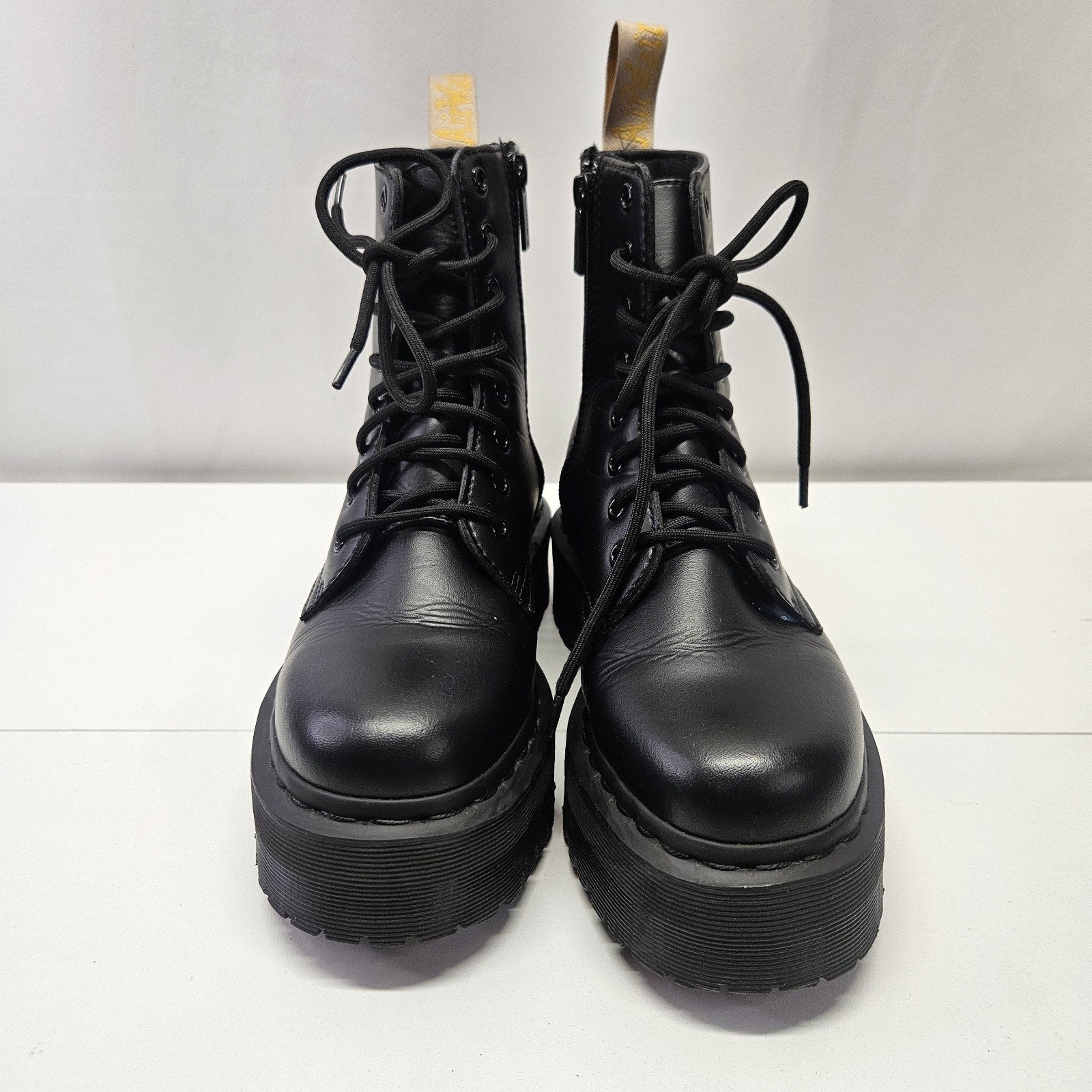 Dr. Martens V Jadon II Mono Platform Black Vegan Unisex Boot Mns 7 Womns 8