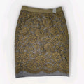 Nwt LOFT Olive Green Lace Pencil Skirt Size 00 XS Ponte Knit Stretch Ann Taylor