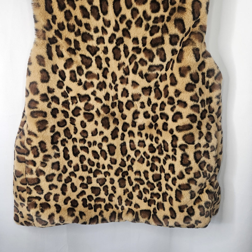 Coco + Carmen Luxe Faux Fur Vest Open Front Hook Closure Soft Size S/M