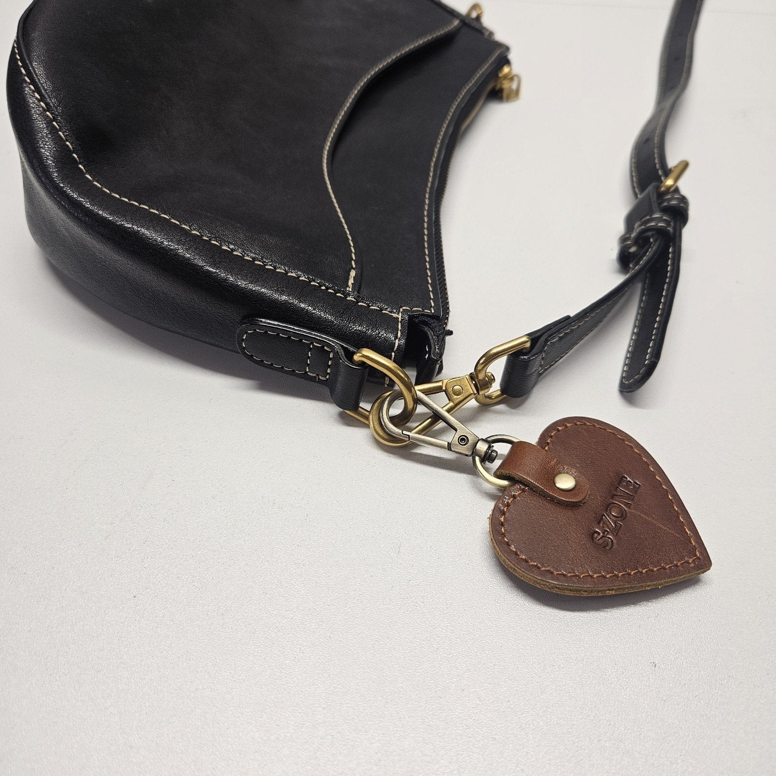 S-ZONE Small Leather Crossbody Bags for Women Cute Purses with RFID Black