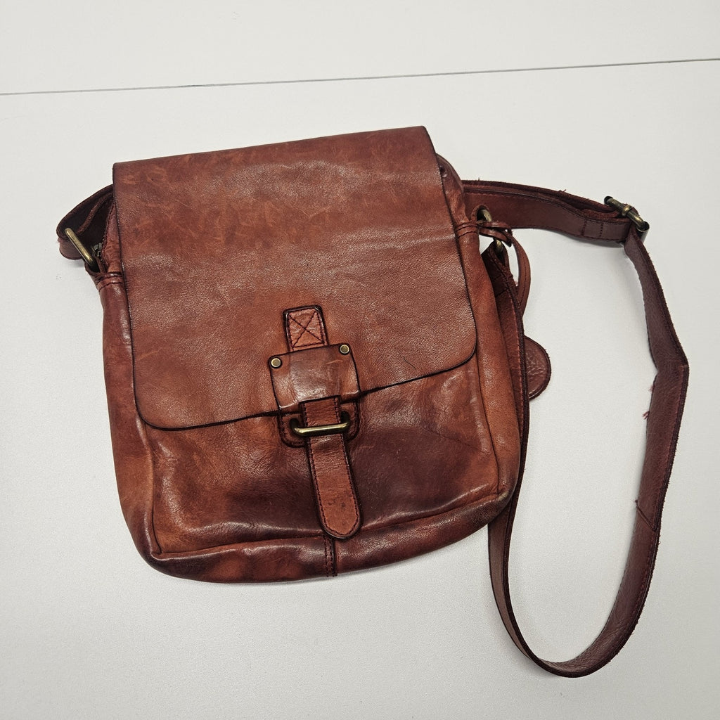 Harbour 2ND MARLIES Flap Rust Leather Crossbody Bag Purse