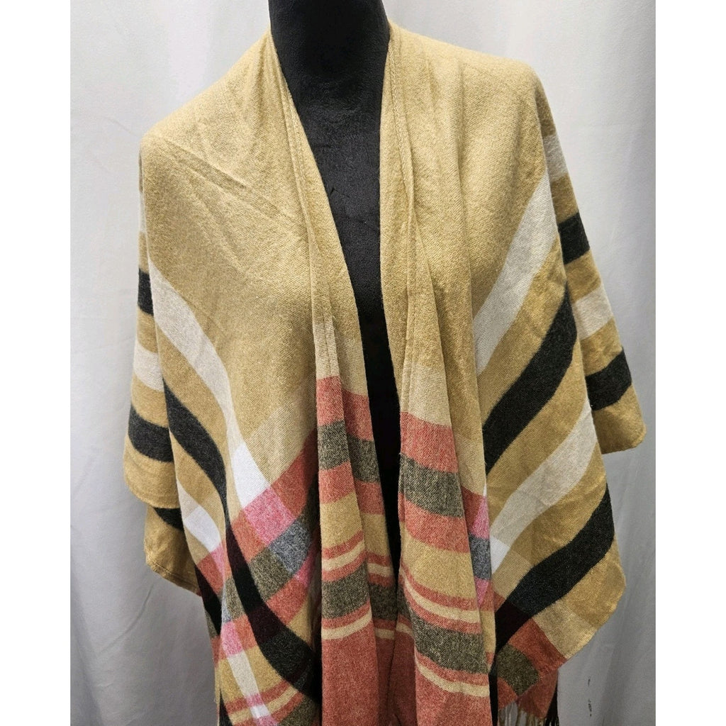 WOOLRICH Justine Cozy Blanket Wrap/Shawl Cape One Size Boho Chic Festival