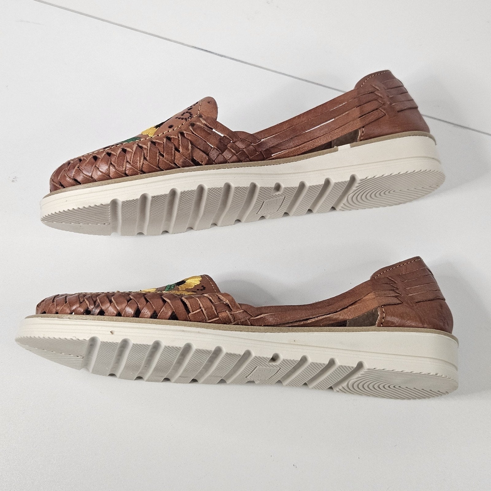 Women's Huarache Mexican Sandals Genuine Leather Authentic Sandal Mexico 26 US 9