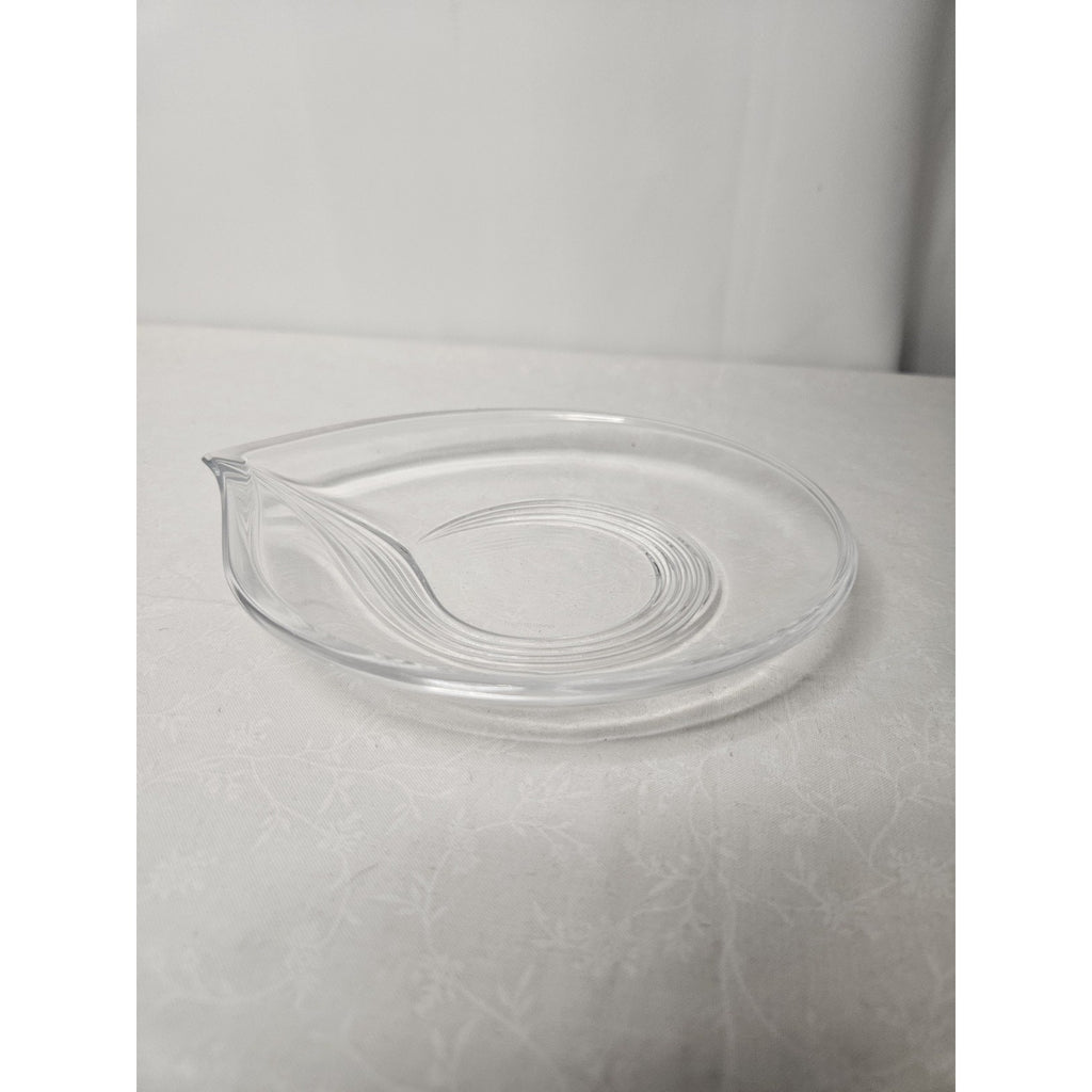 Signed Nachtmann Teardrop Shaped Crystal Accent Candy Nut Dish Art Deco Bavaria