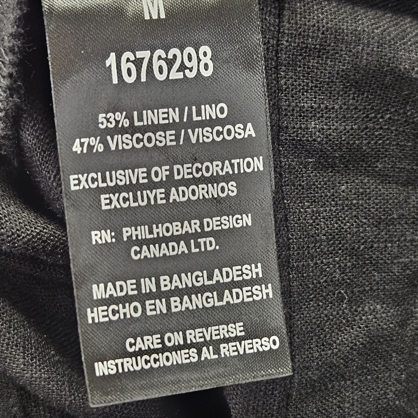 Nicole Miller Original Linen Blend Black Short Sleeve Dress Size M Classic Mini