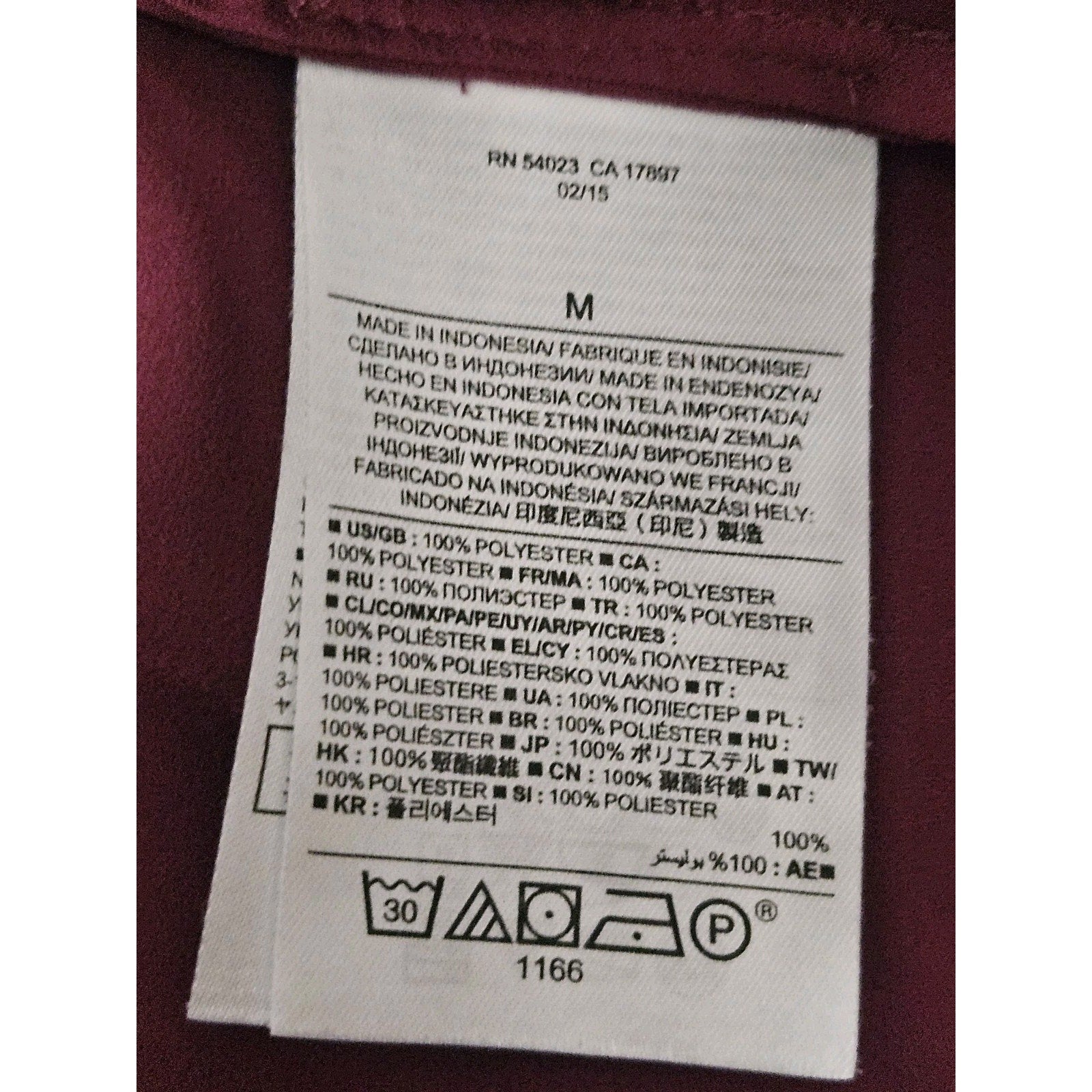 Banana Republic Twist Front Crepe Camisole Cami Sleeveless Blouse Medium Wine