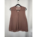 Women’s Black Rainn Career Sleeveless Blouse Top Lightweight Size XL Mauve