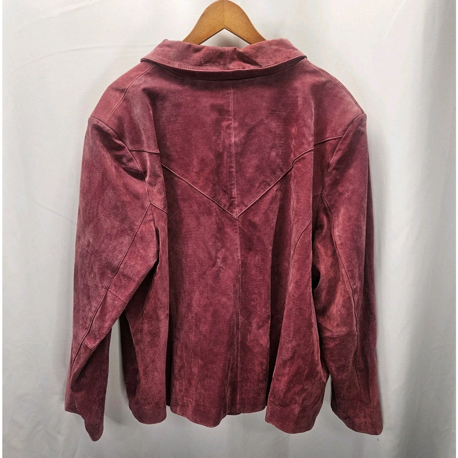 Nwt Lane Bryant Moto Jacket Womens Plus Pink Suede Zip Front Pockets 24/26 3X