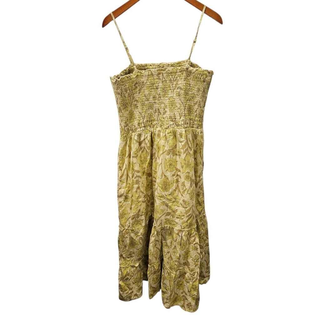 Chelsea & Theodore Maxi Sun Dress XL Micro Floral Prairie Tiered Boho Beach