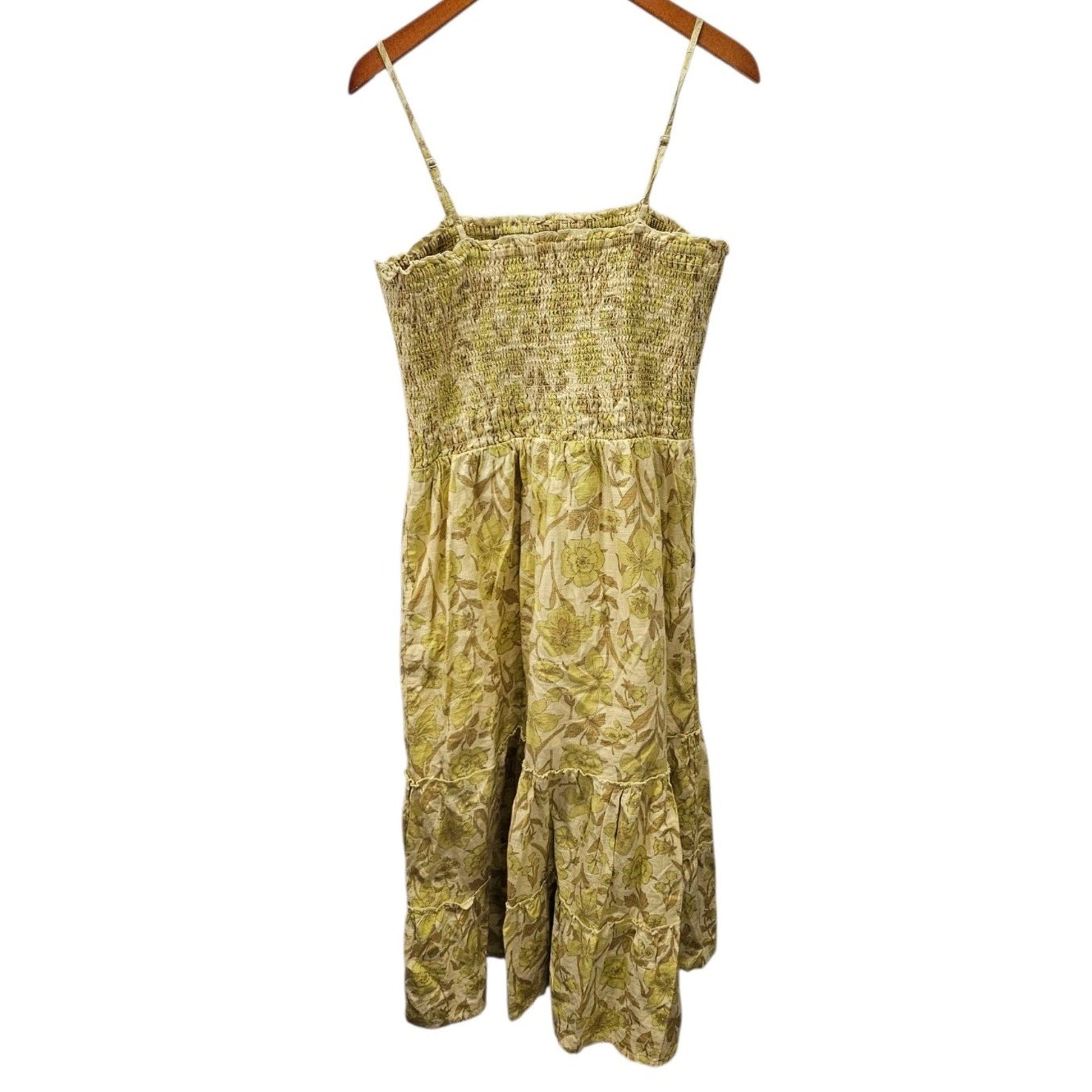 Chelsea & Theodore Maxi Sun Dress XL Micro Floral Prairie Tiered Boho Beach